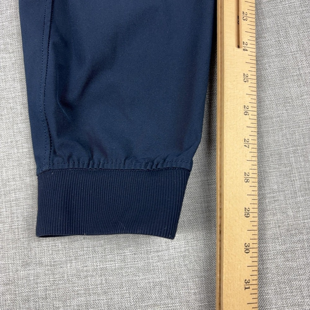 Lululemon Jogger Pants Mens Medium Blue Woven Slim Tapered Drawstring Zip Pocket - Picture 2 of 14